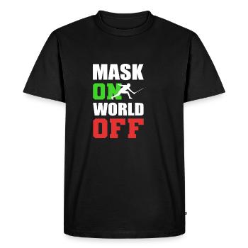 Goodbye World Swordsman Gift - Men's Premium Organic T-Shirt - black - Front - Nico (187cm)