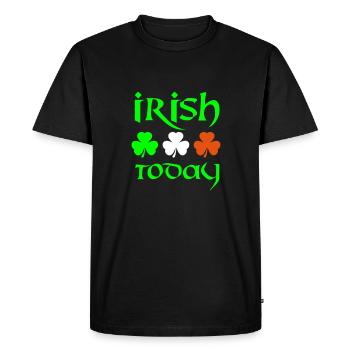 irish today - T-shirt Premium bio Homme - noir - Devant - Nico (187cm)