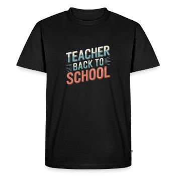 Teacher back to school - T-shirt Premium bio Homme - noir - Devant - Nico (187cm)