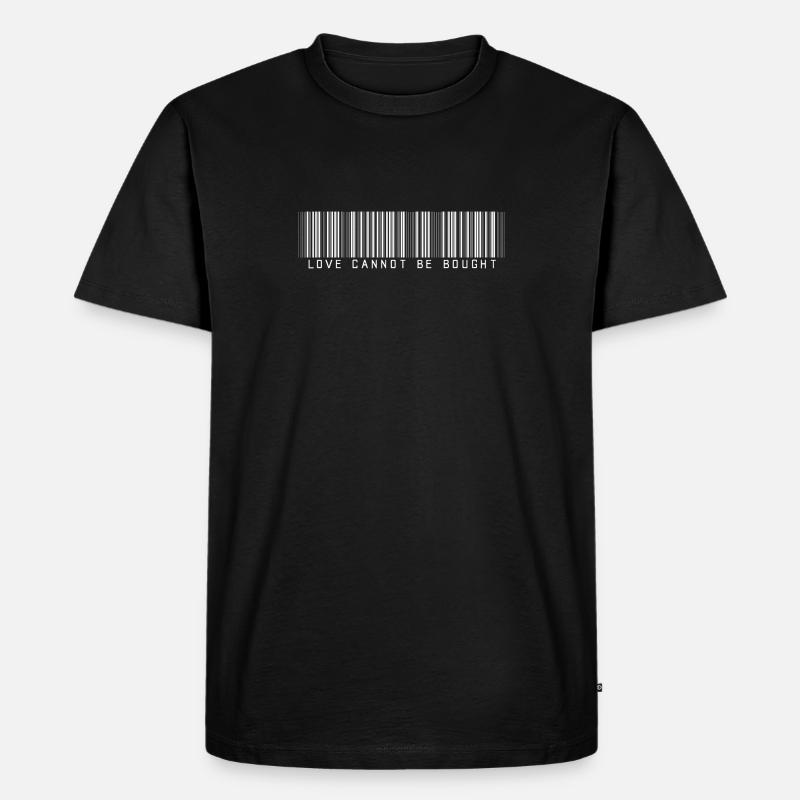 Love cannot be bought - Männer Premium Bio T-Shirt - Schwarz