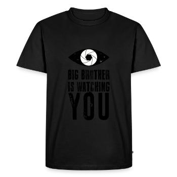 Big Brother vous contrôle - T-shirt Premium bio Homme - noir - Devant - Nico (187cm)