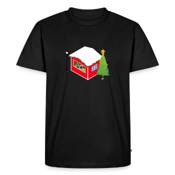 Stand du marché de Noël - T-shirt Premium bio Homme - noir - Devant - Nico (187cm)