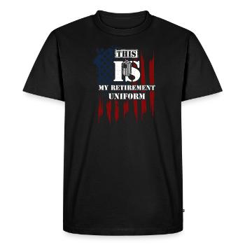 This Is My Retirement Uniform - Men's Premium Organic T-Shirt - black - Front - Nico (187cm)