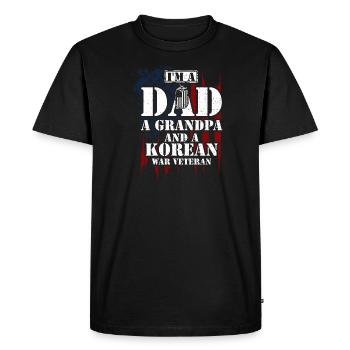 I'm A Dad A Grandpa And A Korean... - Men's Premium Organic T-Shirt - black - Front - Nico (187cm)