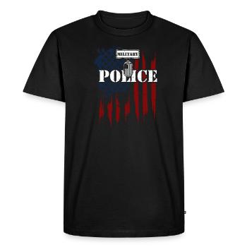 Police militaire - Vétéran - T-shirt Premium bio Homme - noir - Devant - Nico (187cm)