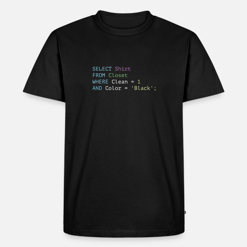 Select Shirt Code - Männer Premium Bio T-Shirt - Schwarz