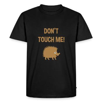 Don’t touch me (Hérisson) - T-shirt Premium bio Homme - noir - Devant - Nico (187cm)