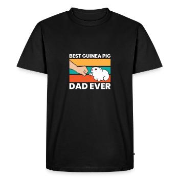 Meilleur papa cochon d’Inde de tous les temps - T-shirt Premium bio Homme - noir - Devant - Nico (187cm)