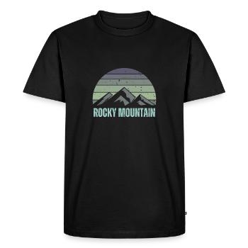 Montagnes - T-shirt Premium bio Homme - noir - Devant - Nico (187cm)