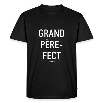 Grand Père-Fect, Français pour grand-père - T-shirt Premium bio Homme - noir - Devant - Nico (187cm)