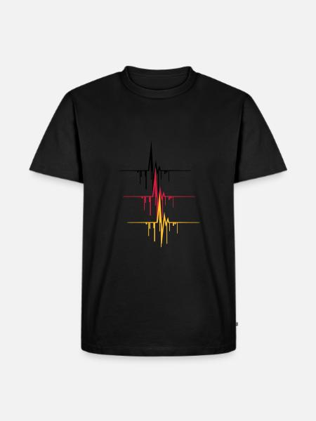 pulse_graffiti - Männer Premium Bio T-Shirt - Schwarz