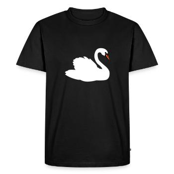 Cygne - T-shirt Premium bio Homme - noir - Devant - Nico (187cm)
