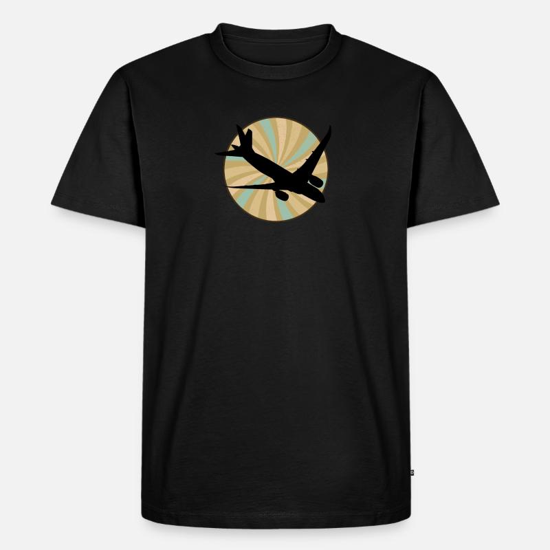 Luftfahrt Pilot Aerospace - Männer Premium Bio T-Shirt - Schwarz