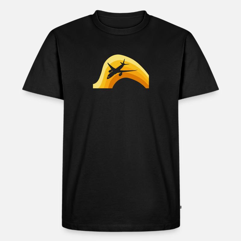 Luftfahrt Pilot - Männer Premium Bio T-Shirt - Schwarz