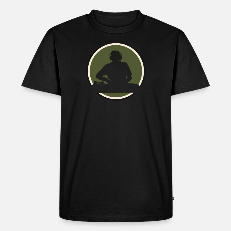 DJ Electro - Männer Premium Bio T-Shirt - Schwarz