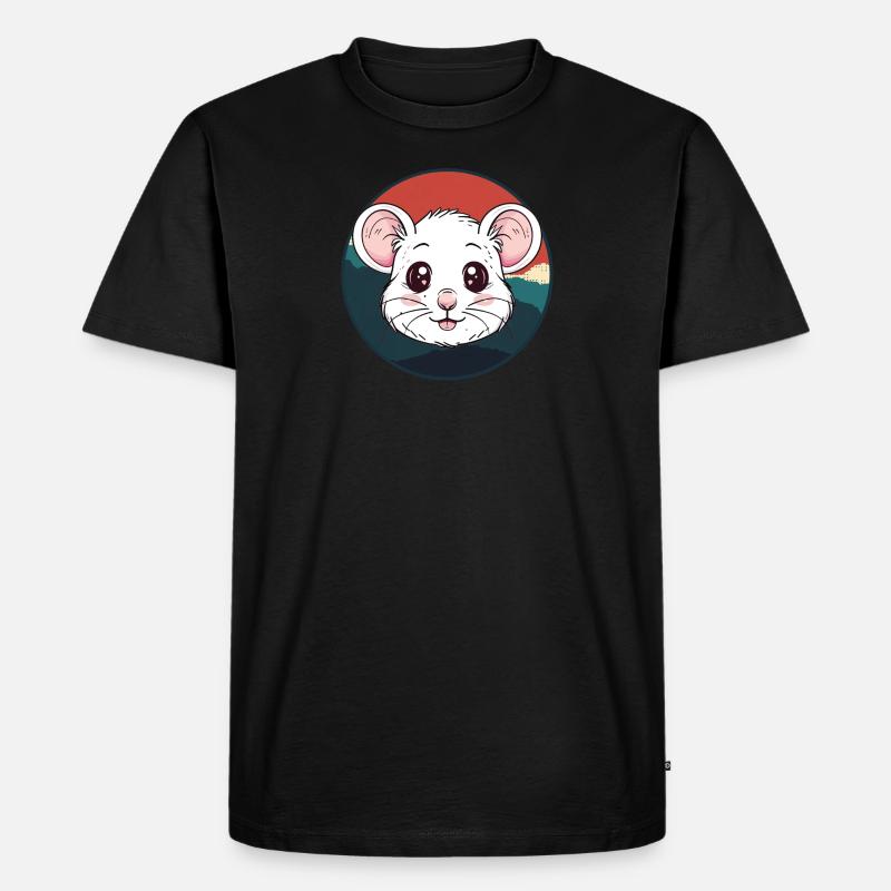 Mäuse Mäuschen Ratte - Männer Premium Bio T-Shirt - Schwarz