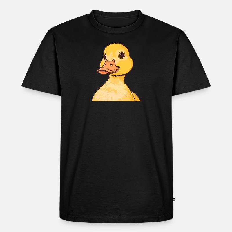 Entchen Schnabel - Männer Premium Bio T-Shirt - Schwarz