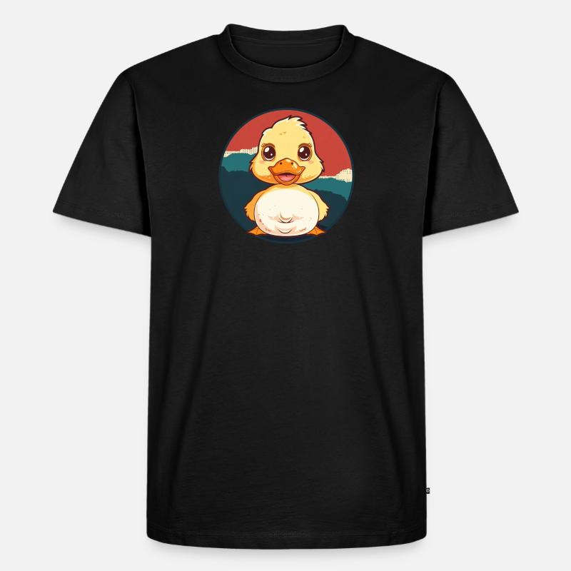Entchen Schnabel - Männer Premium Bio T-Shirt - Schwarz