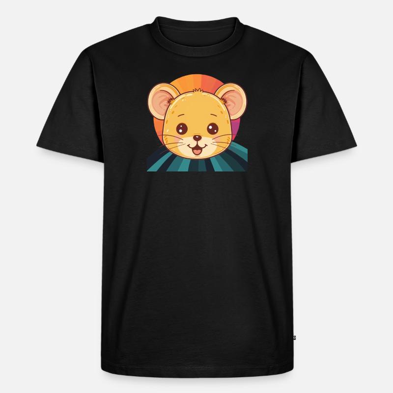 Mäuse Käse Mäusezähnchen - Männer Premium Bio T-Shirt - Schwarz