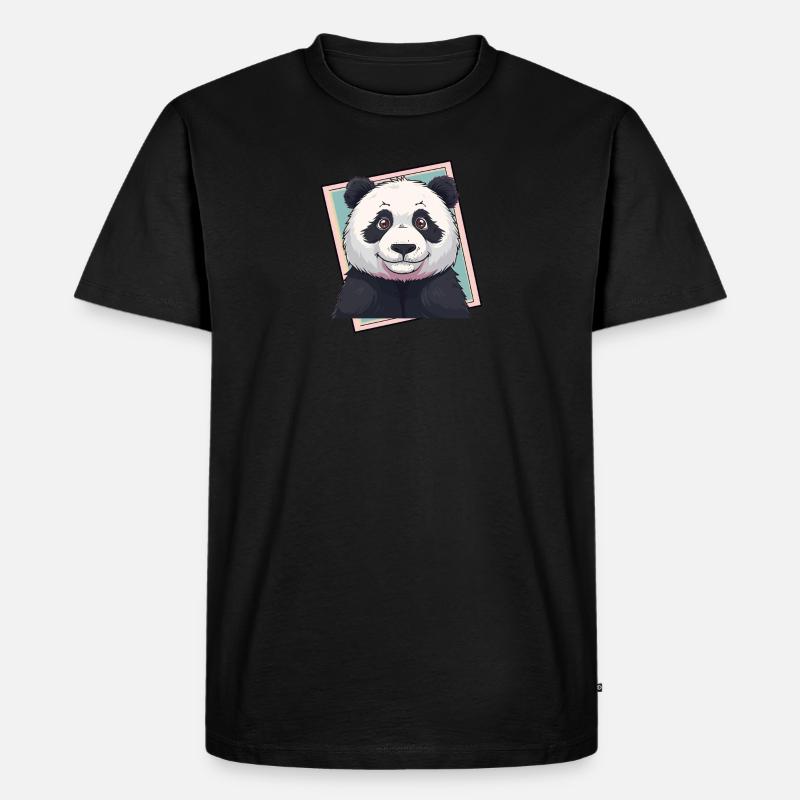 Panda Aussie - Männer Premium Bio T-Shirt - Schwarz