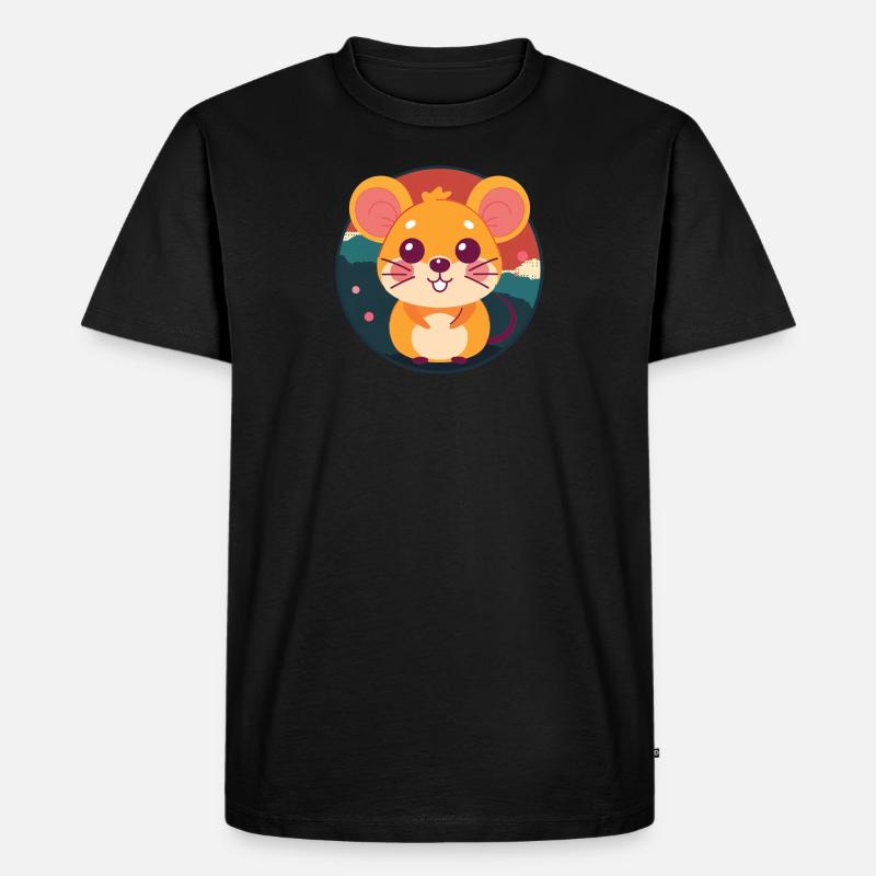 Mäuse Mäuschen - Männer Premium Bio T-Shirt - Schwarz