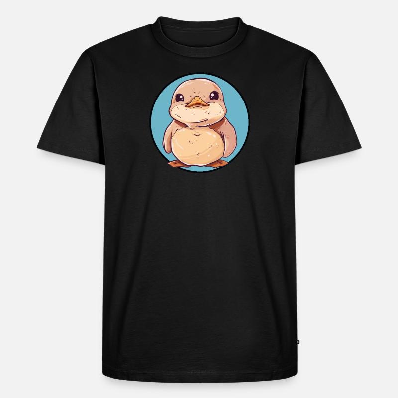 Entchen Vogel - Männer Premium Bio T-Shirt - Schwarz