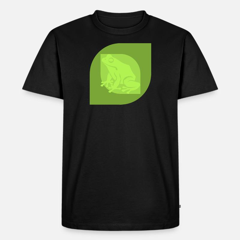 Frosch Teich - Männer Premium Bio T-Shirt - Schwarz