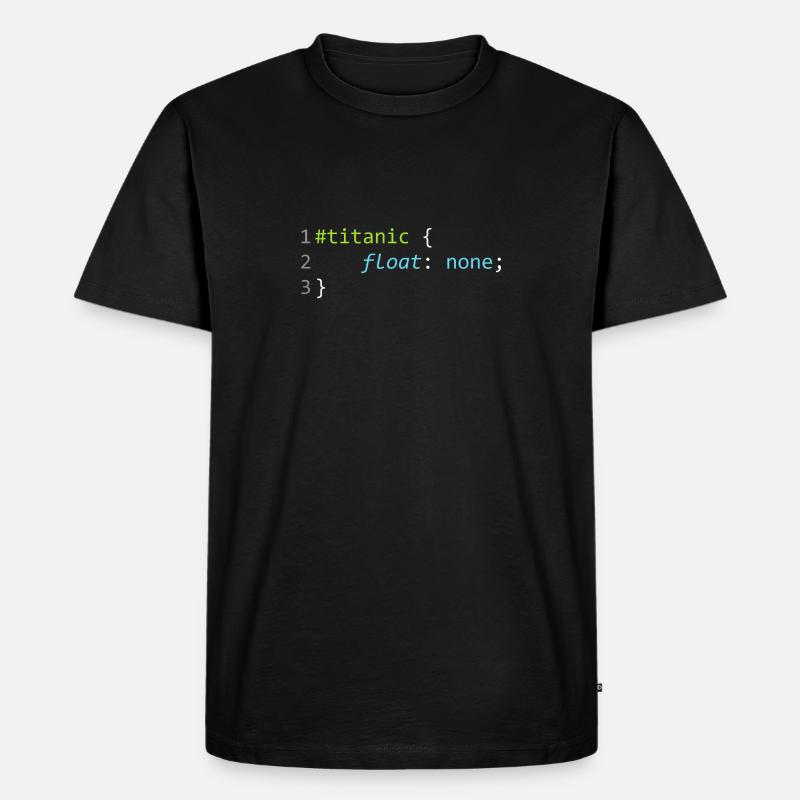 Titanic CSS - Männer Premium Bio T-Shirt - Schwarz
