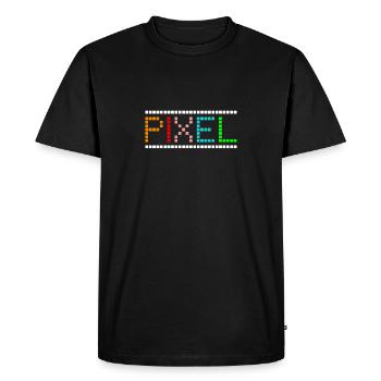 Pixel - T-shirt Premium bio Homme - noir - Devant - Nico (187cm)