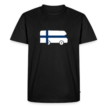 RV Finland Voyage Vacances Camper Autocollant - T-shirt Premium bio Homme - noir - Devant - Nico (187cm)