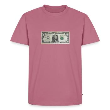Dollar - Männer Premium Bio T-Shirt - Mauve - Vorne - Nico (187cm)
