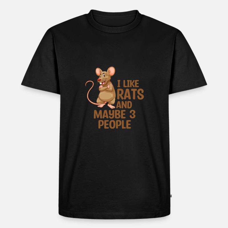 Ratte - Männer Premium Bio T-Shirt - Schwarz
