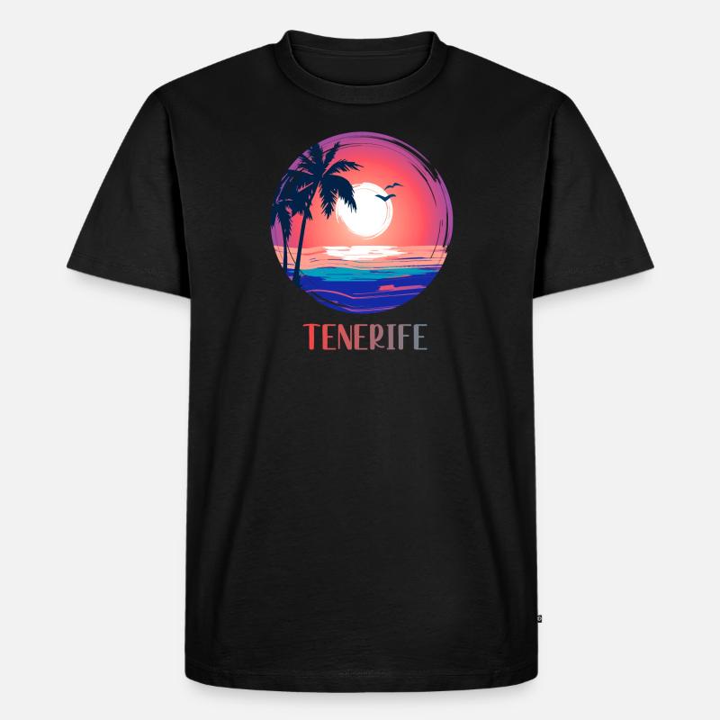 Teneriffa - Männer Premium Bio T-Shirt - Schwarz