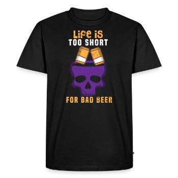 Beer Beer Drinker Party Pub Alcohol - Men's Premium Organic T-Shirt - black - Front - Nico (187cm)