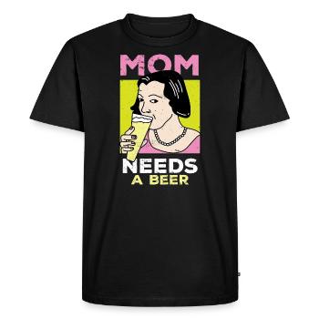 Beer Beer Drinker Party Pub Alcohol - Men's Premium Organic T-Shirt - black - Front - Nico (187cm)