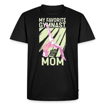 My favorite gymnast calls me Mama Gymnastics - Men's Premium Organic T-Shirt - black - Front - Nico (187cm)
