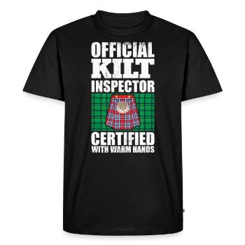 Scottish Kilt Saying Scottish Skirt Scotland - Men's Premium Organic T-Shirt - black - Front - Nico (187cm)