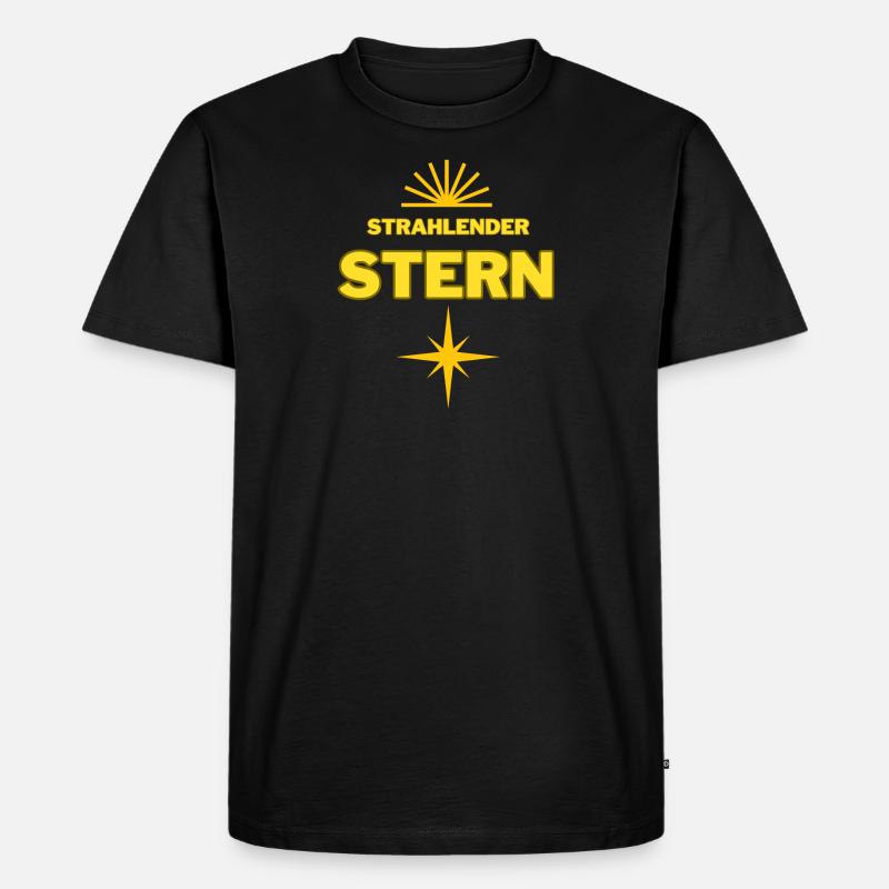 Strahlender Stern - Männer Premium Bio T-Shirt - Schwarz