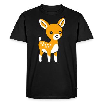 roe deer - Men's Premium Organic T-Shirt - black - Front - Nico (187cm)