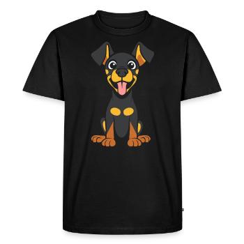 dobermann - T-shirt Premium bio Homme - noir - Devant - Nico (187cm)