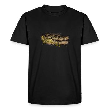 Crocodile Caiman Alligator Lizards Reptile Crocodile - Men's Premium Organic T-Shirt - black - Front - Nico (187cm)