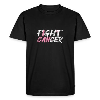 Lutte contre le cancer du sein Boucle rose - T-shirt Premium bio Homme - noir - Devant - Nico (187cm)