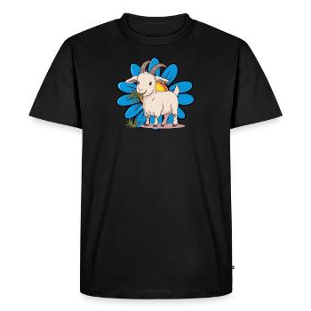 Chèvre Capricorne - T-shirt Premium bio Homme - noir - Devant - Nico (187cm)