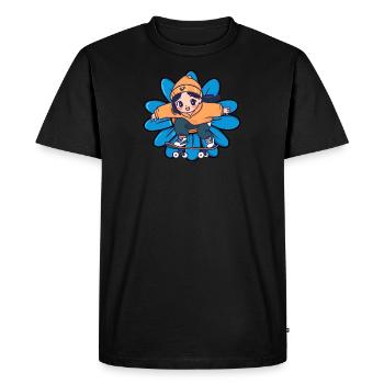 Skate Skateboard Longboard - Men's Premium Organic T-Shirt - black - Front - Nico (187cm)