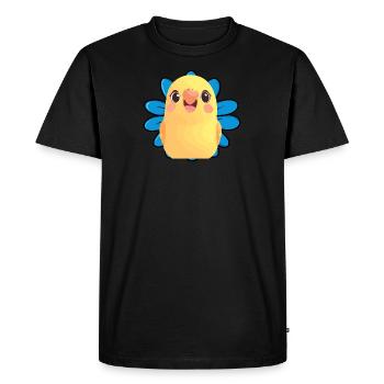 Budgie Bird - Men's Premium Organic T-Shirt - black - Front - Nico (187cm)