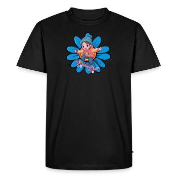 Skate Skateboard Skater - T-shirt Premium bio Homme - noir - Devant - Nico (187cm)