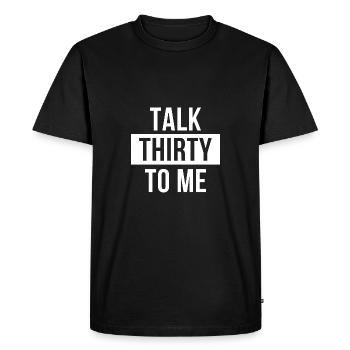 Parlez-moi trente - T-shirt Premium bio Homme - noir - Devant - Nico (187cm)