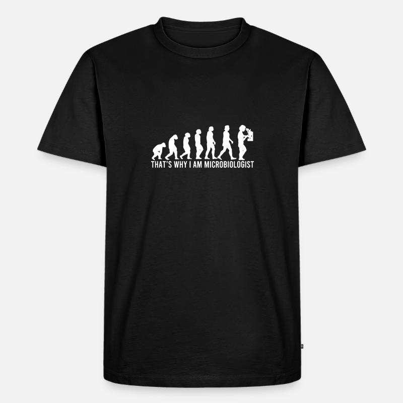 Microbiologist Evolution - Men's Premium Organic T-Shirt - black