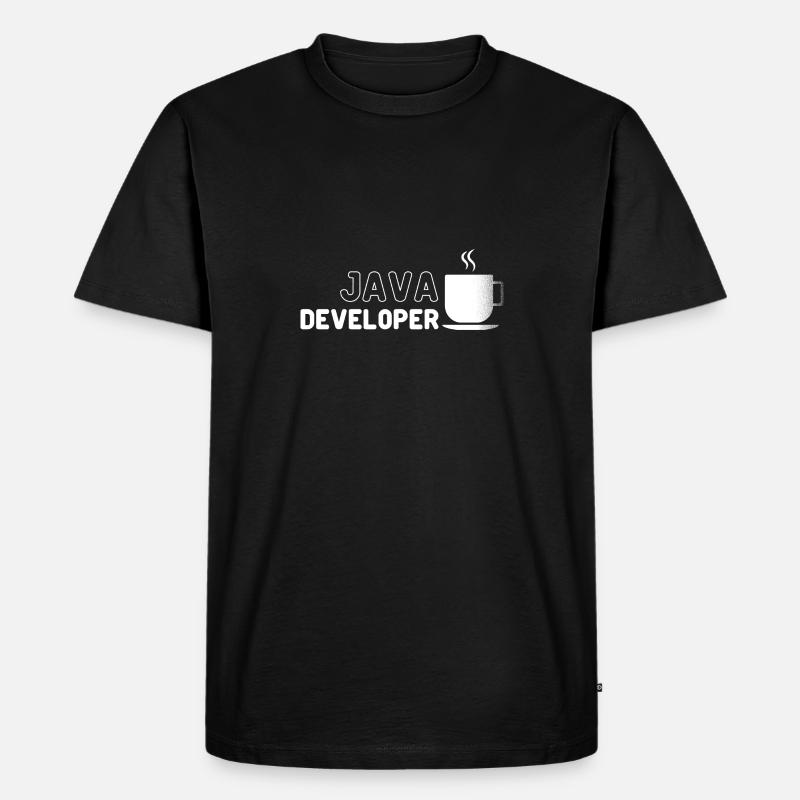 Développeur Java Coffee Kaffee - T-shirt Premium bio Homme - noir