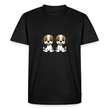 Bande dessinée Beagle Dog - T-shirt Premium bio Homme - noir - Devant - Nico (187cm)